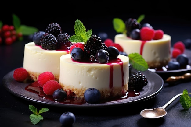 Cheesecake aux baies et confiture