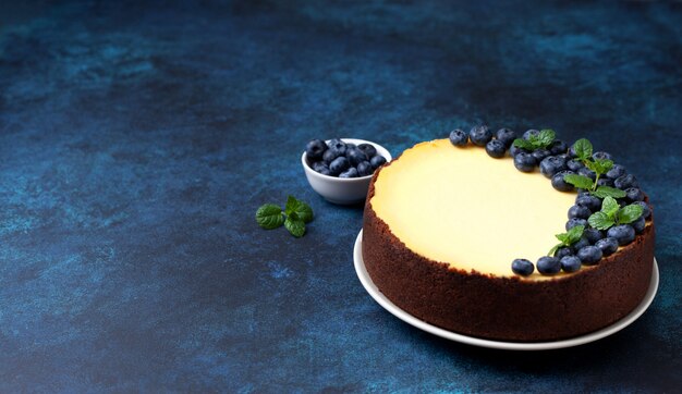 Cheesecake aux myrtilles