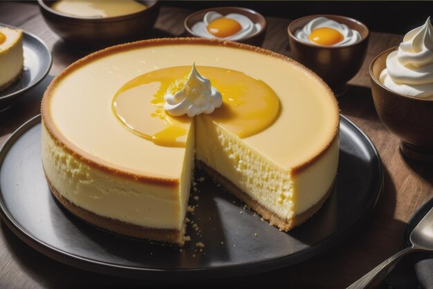 Cheesecake japonais Un cheesecake moelleux et léger fait avec du fromage à la crème