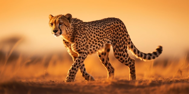 Cheetah Close Up dans un paysage de savane