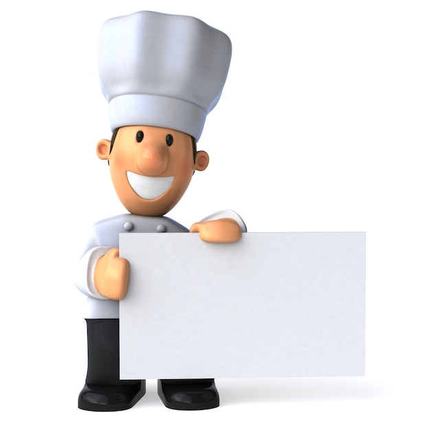 Chef amusant - Illustration 3D