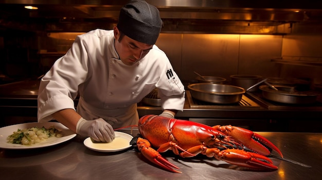 CHEF au homard AI générative