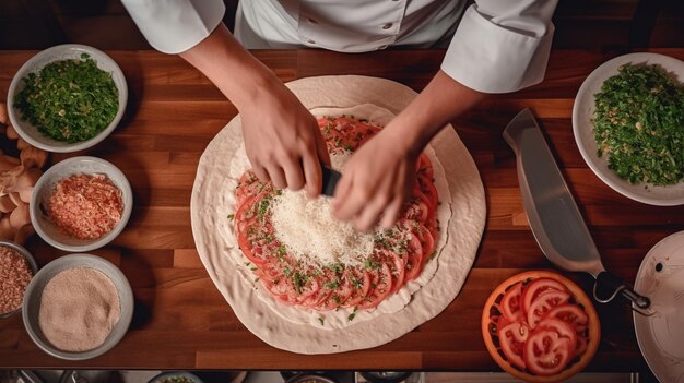 Le chef fait un dîner parfait.