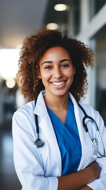 Photo chef de groupe d'étudiants en médecine et portrait de clinique avec joie diversité ou solidarité pour