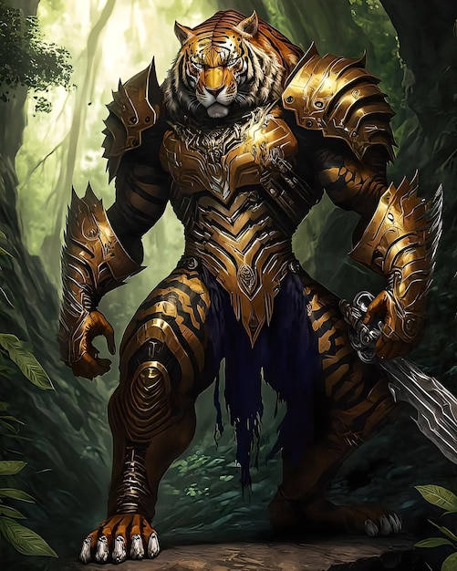 Le chef des guerriers du tigre de métal
