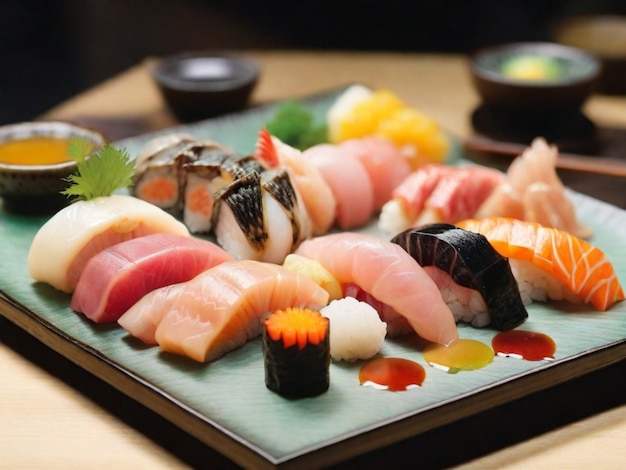 Un chef-d'œuvre culinaire de sushi haut de gamme qui élève le plat traditionnel japonais à de nouveaux sommets