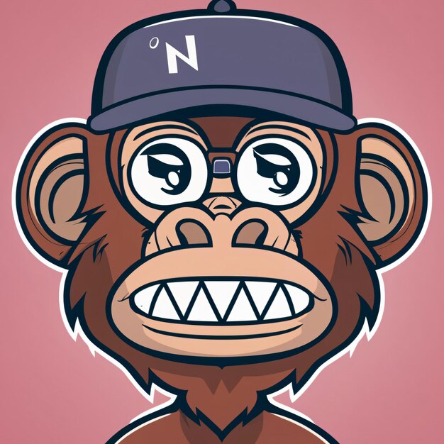 Un chef-d'œuvre en pixels Un exquis NFT Monkey Art déchaîné