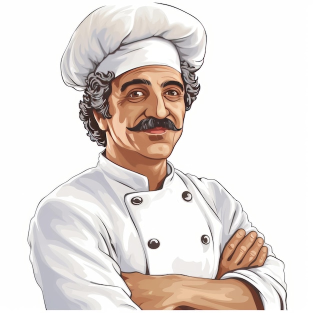 Photo le chef de pizza italien délicieux, une illustration graphique captivante