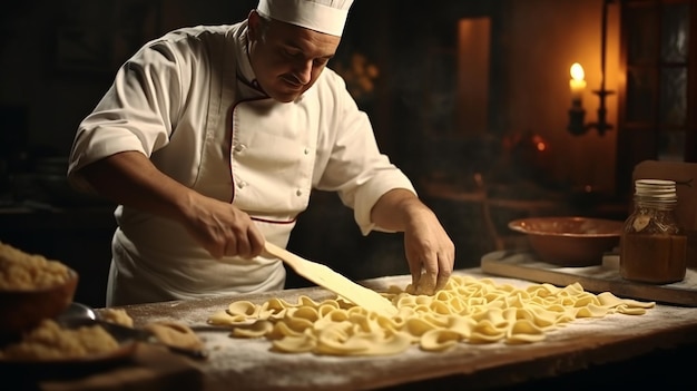 chef préparant à manger