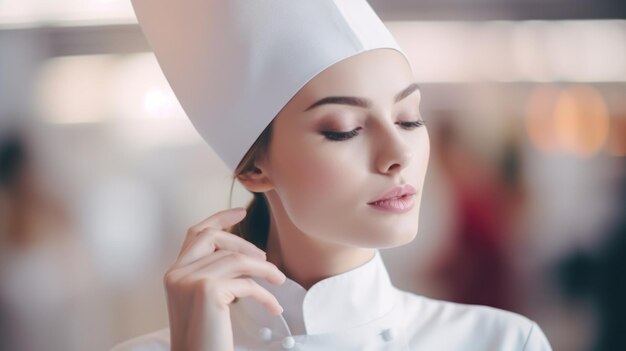 Photo un chef préparant de la nourriture dans la cuisine