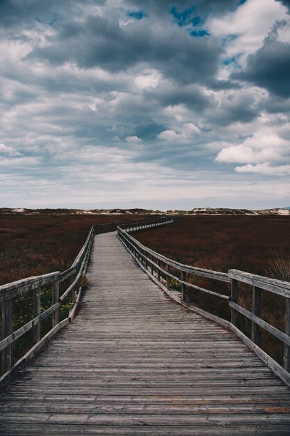 Un chemin de bois à la plage