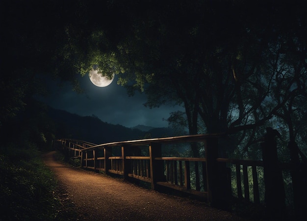 Un chemin dans la forêt sombre