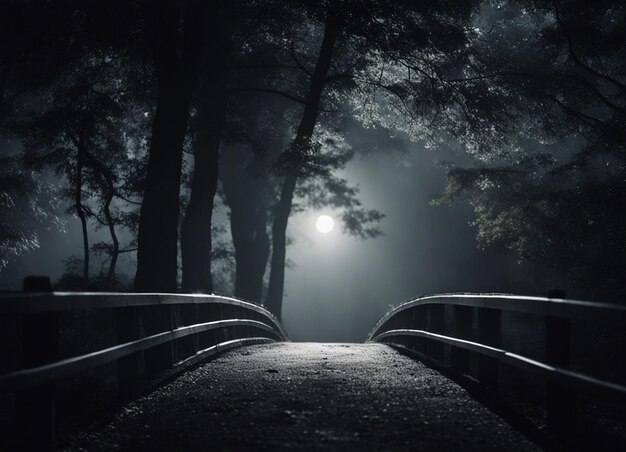 Un chemin dans la forêt sombre