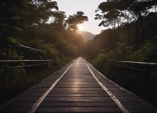 Un chemin dans la forêt sombre