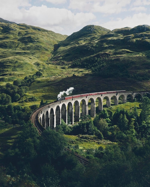 Chemin de fer viaduc de Glenfinnan à Inverness-shire, Ecosse