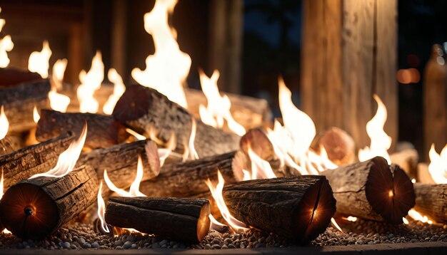 Chemin de feu fermé à la combustion du bois