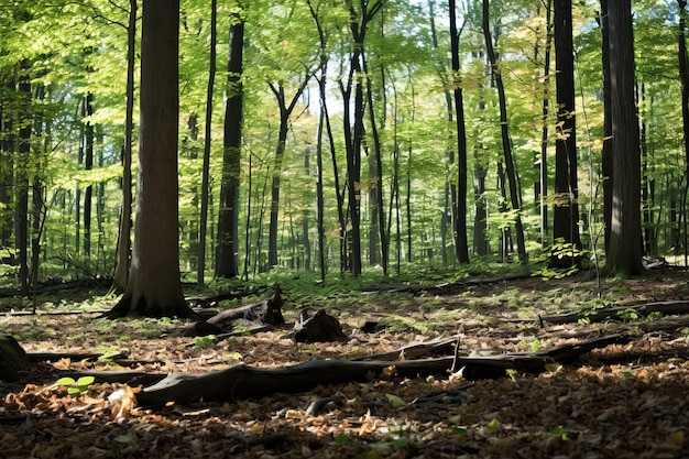 le chemin de la forêt le matin