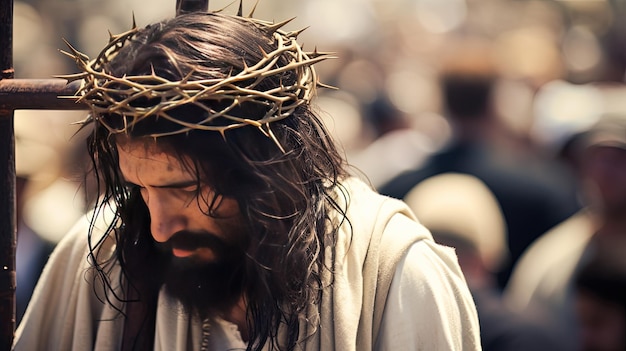 Le chemin de Jésus à travers la foule des incrédules jusqu'au Calvaire