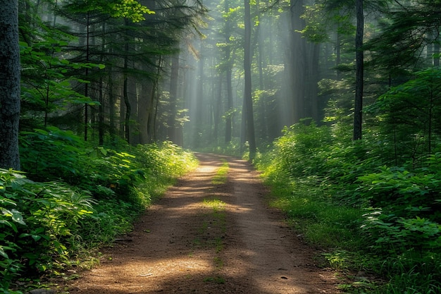 Chemin magique en forêt