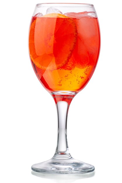 Photo chemins de verre aperol spritz