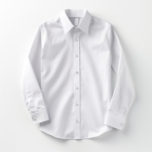 Chemise blanche isolé sur fond blanc