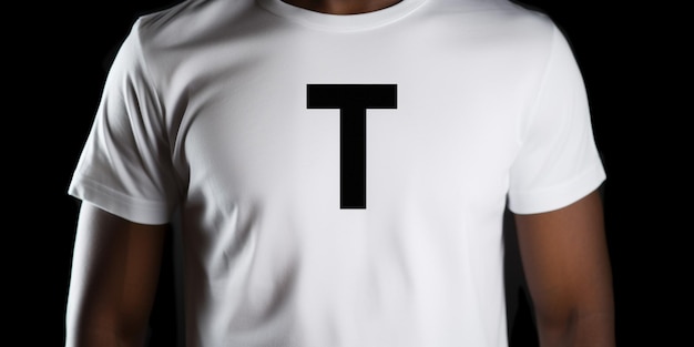 Une chemise blanche avec la lettre t dessus