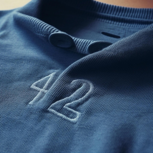 Une chemise bleue avec le numéro 12 dessus.