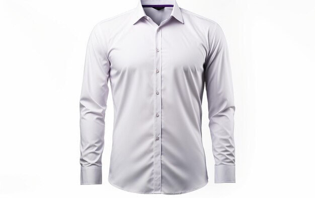 Chemise complète pointue et élégante pour hommes isolée sur un fond transparent