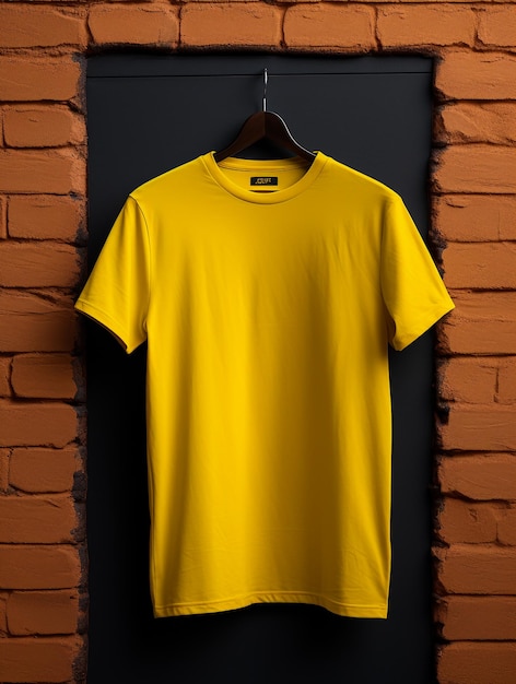Photo chemise jaune de l'avant