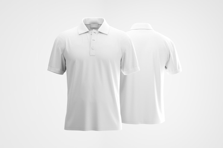 Photo une chemise polo blanche avec un col blanc et une chemise à col blanc
