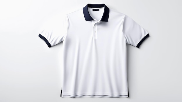 chemise de polo blanche isolée sur fond blanc