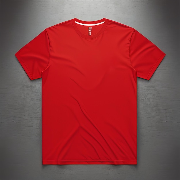 chemise vierge maquette rouge unie