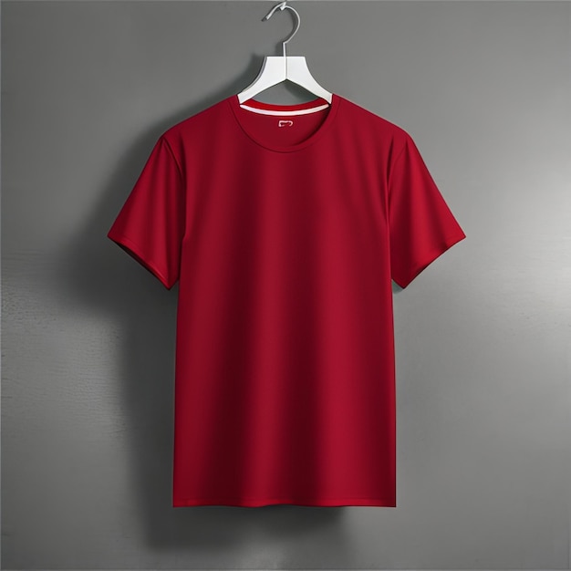 chemise vierge maquette rouge unie