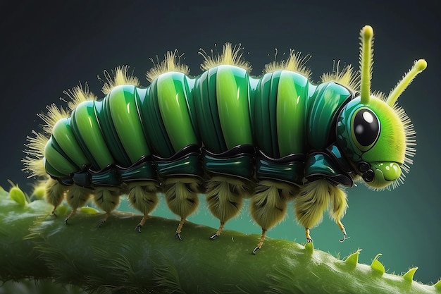 La chenille de papillon vert est générative.