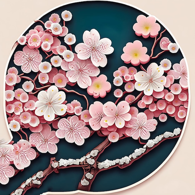 Cherry blossom illustration