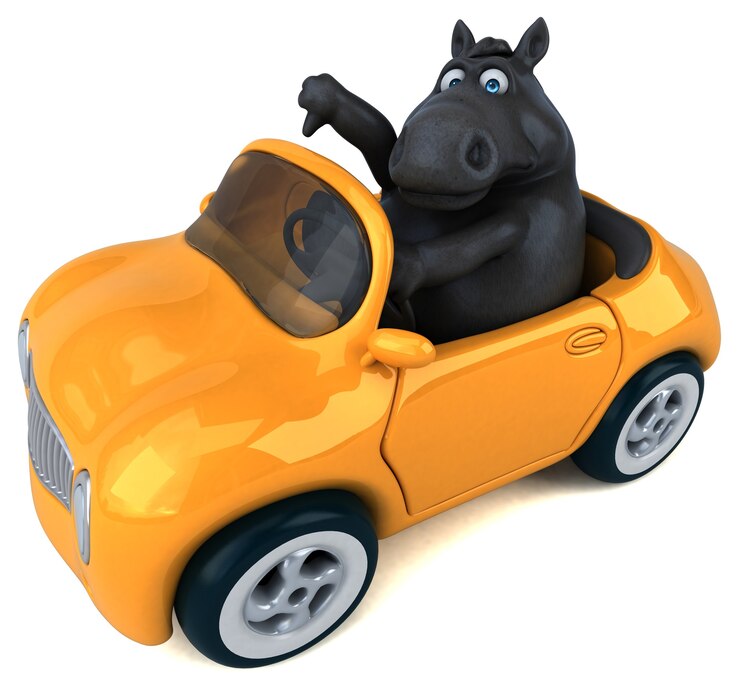 Photo cheval amusant - illustration 3d