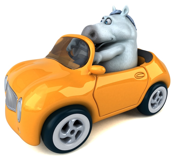 Photo cheval amusant - illustration 3d