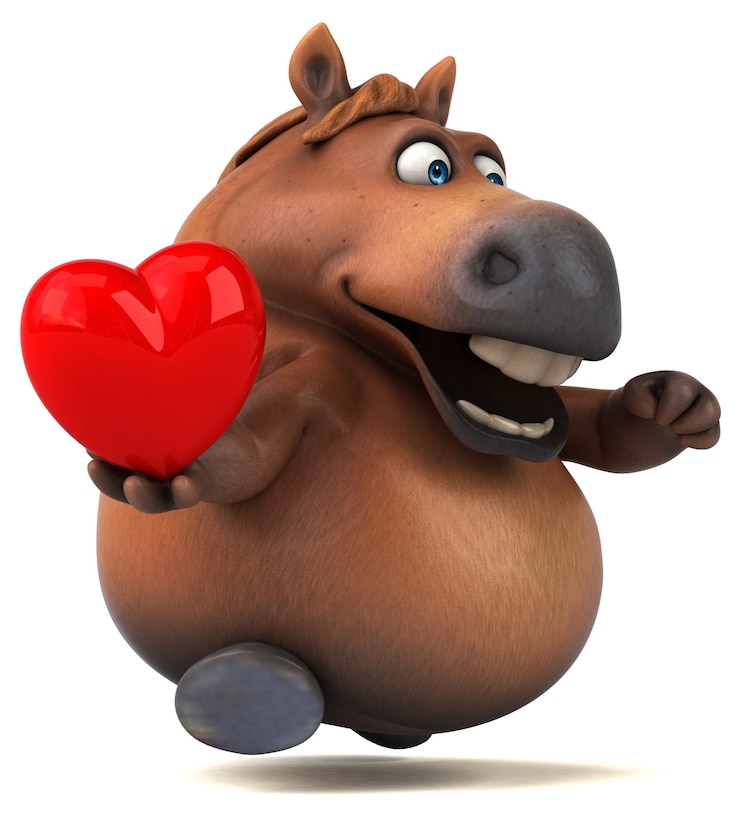 Photo cheval amusant - illustration 3d