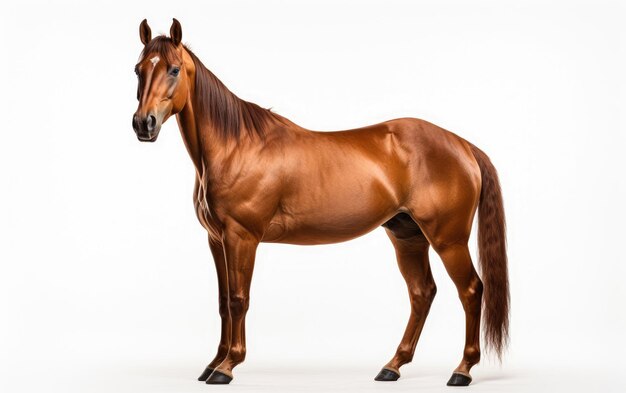 Photo cheval anglo-arabe isolé sur un fond blanc