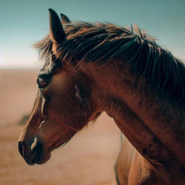 Cheval au désert