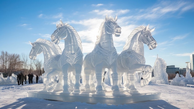 le cheval blanc est un symbole de l'année.