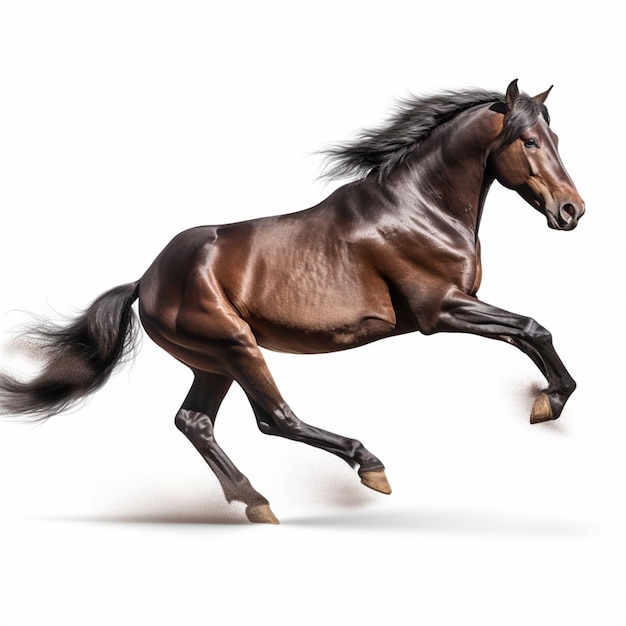 Photo un cheval court avec une crinière et une queue noires.
