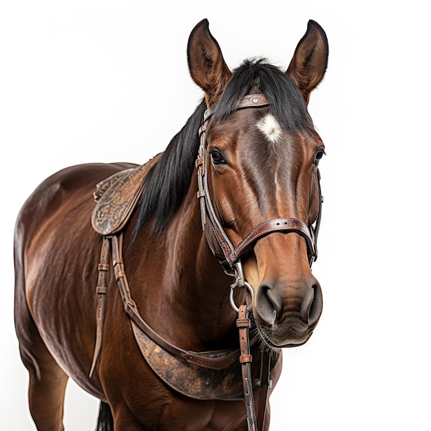 Un cheval de rodéo isolé sur un fond blanc ou transparent