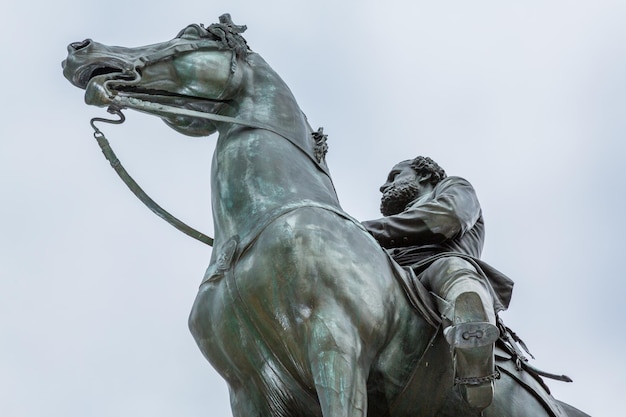 Cheval et statue à Washington DC