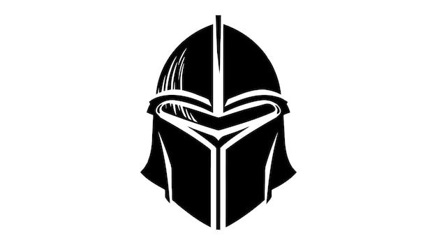 Chevalier guerrier casque héraldique armure de soldat médiéval ancien gladiateur romain ou combattant spartiate icône du logo vectoriel