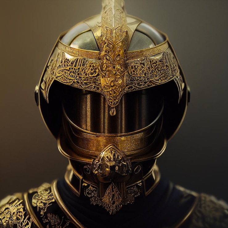 Photo chevalier médiéval soldat guerrier homme avatar rendu 3d