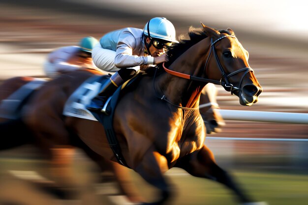 chevaux de course générés par l'IA