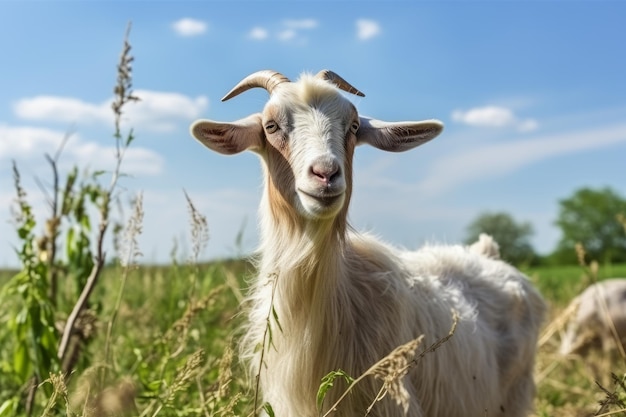 Chèvre dans l'habitat naturel