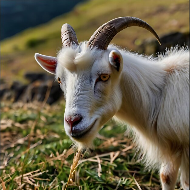 Photo la chèvre naturelle belle vue douce générée par l'ia