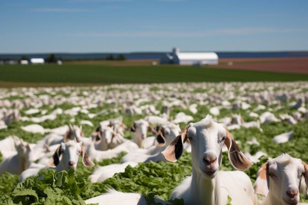 Photo les chèvres blanches